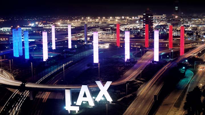洛杉矶国际机场夜景